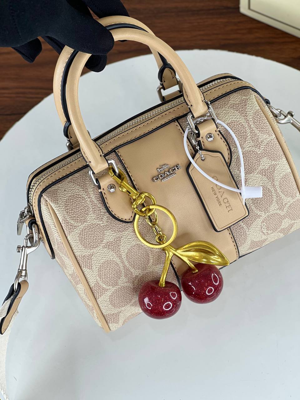 Coach Tote Bag With Cherry Charm