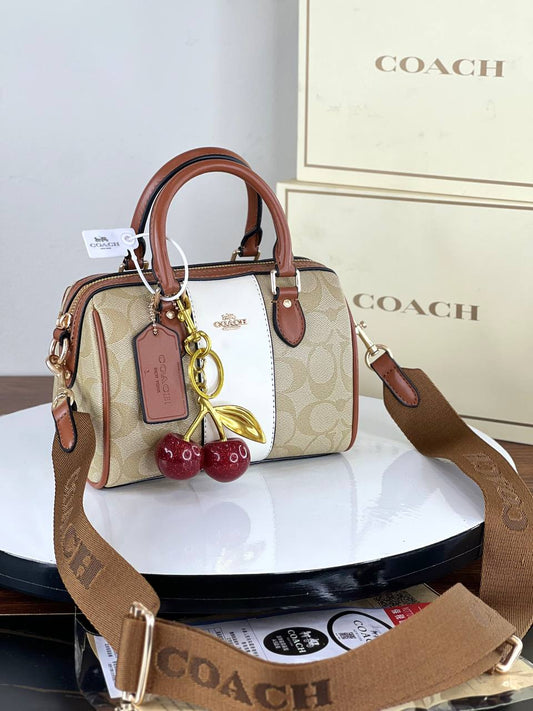 Coach Tote Bag With Cherry Charm