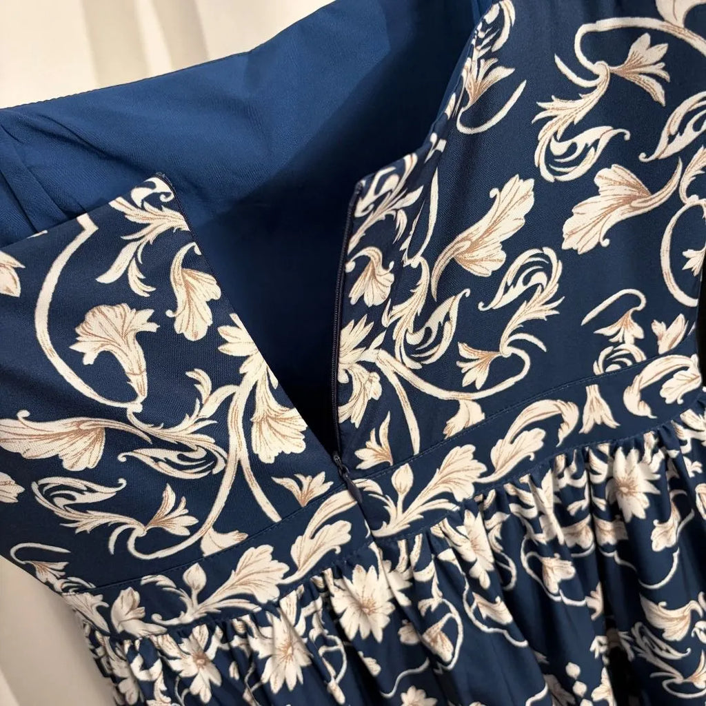 Zimmermann Navy Blue Embroidered Mini Dress