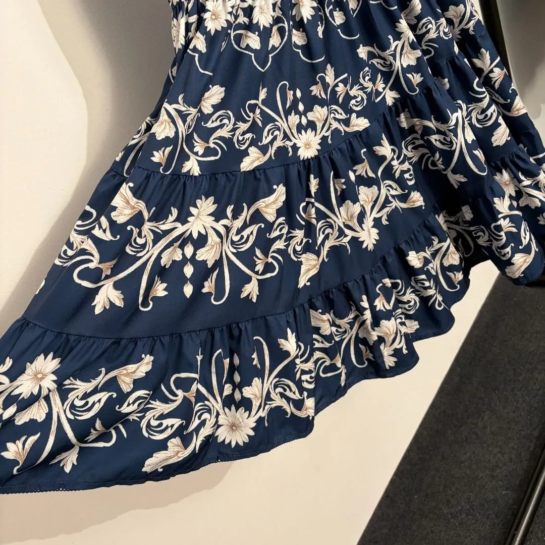 Zimmermann Navy Blue Embroidered Mini Dress