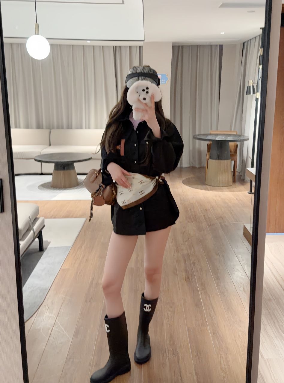 Hermès H Buckle Patch Oversized Black Shirt