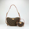 Luxury Monogram Hobo Shoulder Bag Set with Matching Pouch
