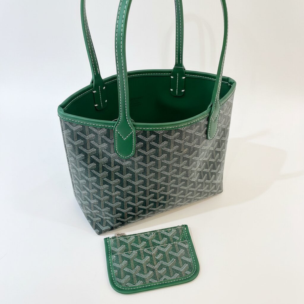 goyard-green-tote size 21↕️ X 28↔️