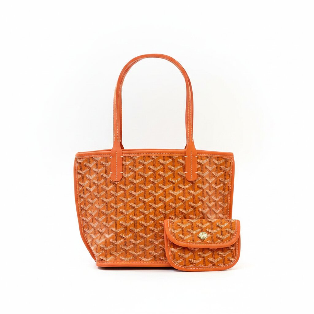 goyard-orange-tote size 21↕️ X 28↔️