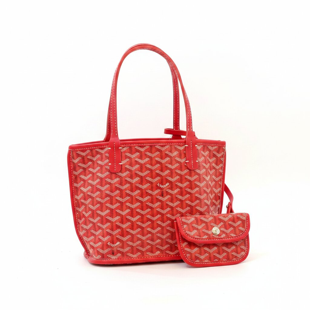 goyard-red-tote size 21↕️ X 28↔️