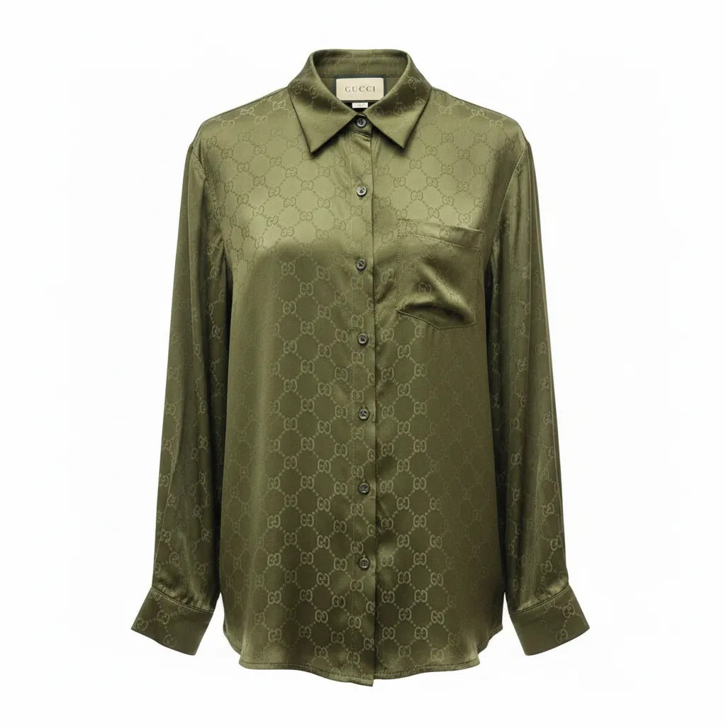 Gucci GG Monogram Satin Silk Co-ord Set