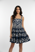 Zimmermann Navy Blue Embroidered Mini Dress