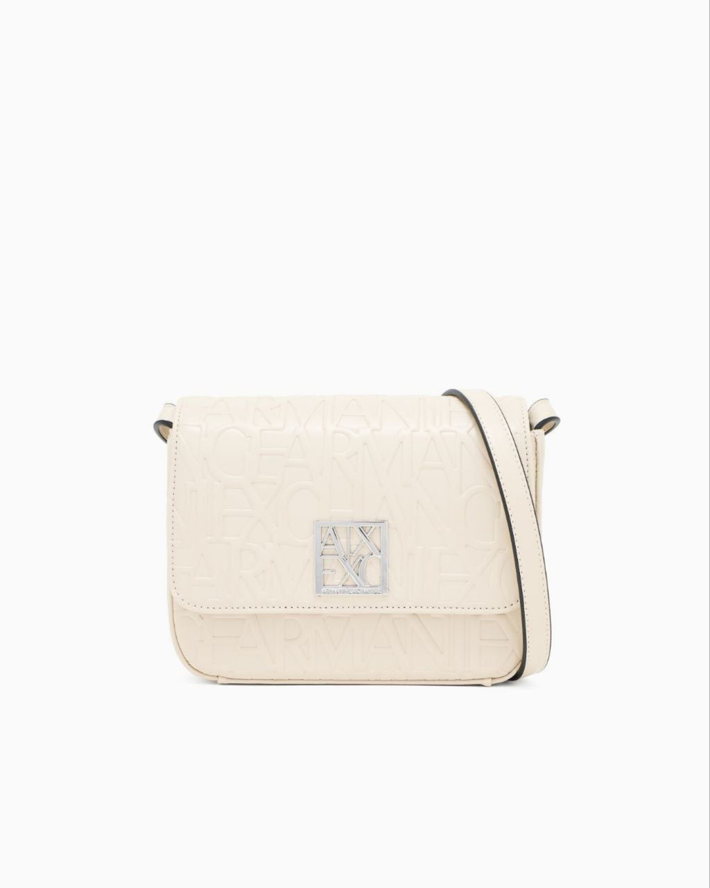 Armani Exchange whait embossed logo crossbody bag - AX designer handbag

