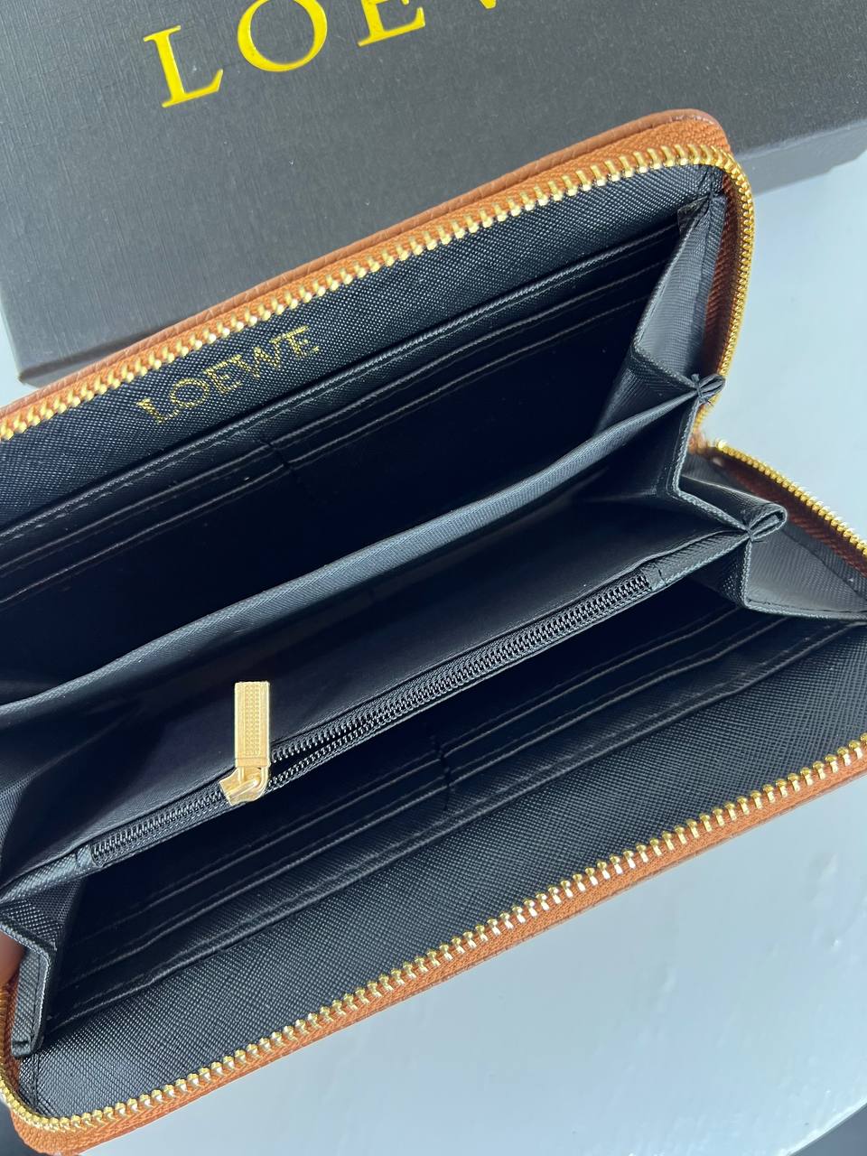 Loewe Anagram Embossed Zip Around Wallet