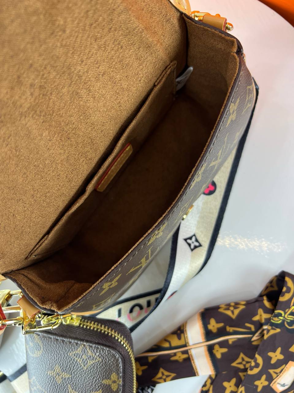 Louis Vuitton Classic Monogram Shoulder Bag with Accessories Bundle