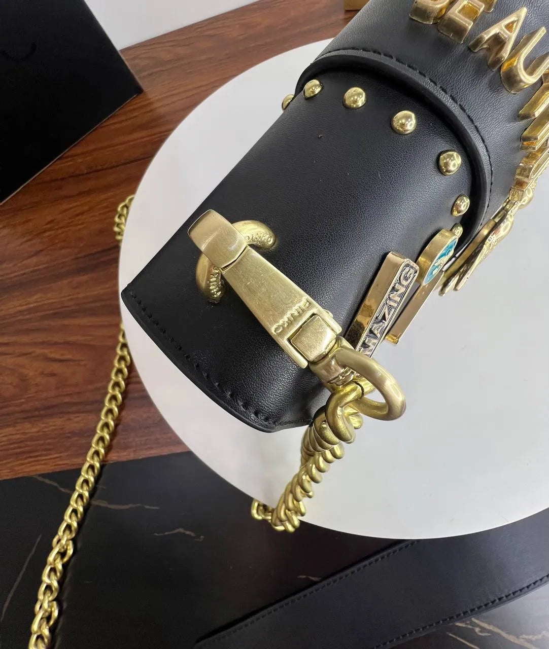 Pinko Love Birds Badges Shoulder Bag