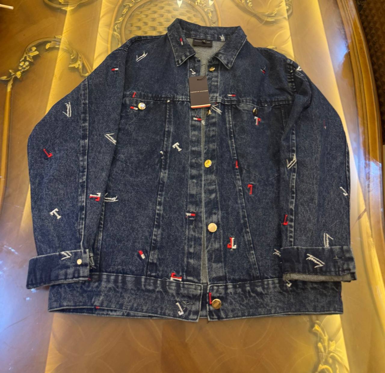 Tommy Jeans All-Over Embroidery Denim Jacket