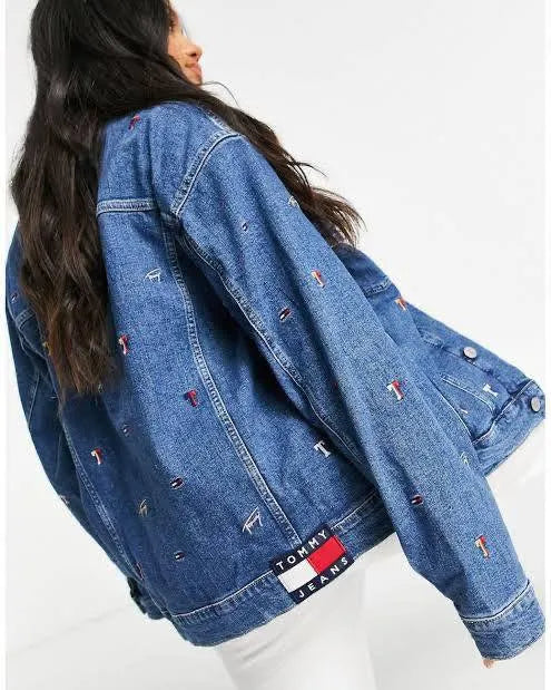 Tommy Jeans All-Over Embroidery Denim Jacket