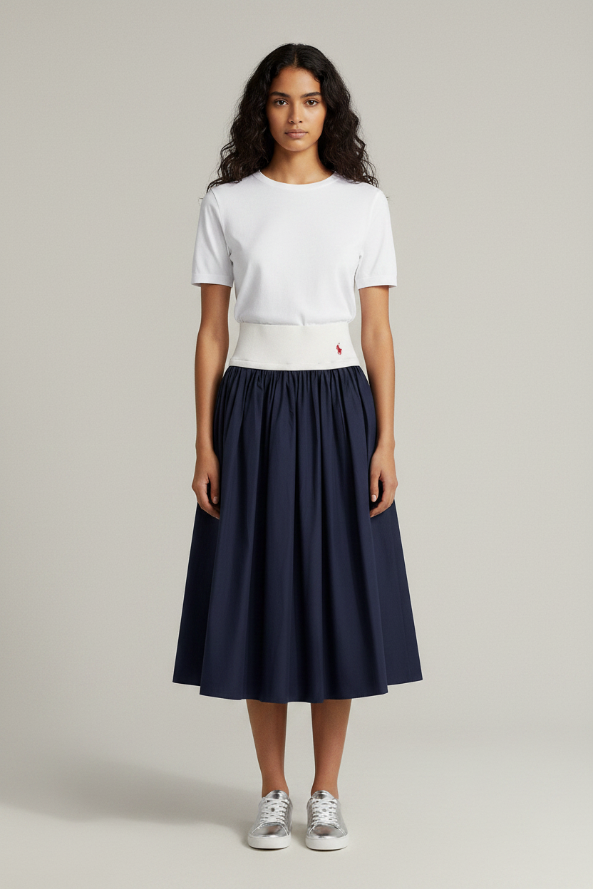 Polo RL Navy Skirt - Female Model