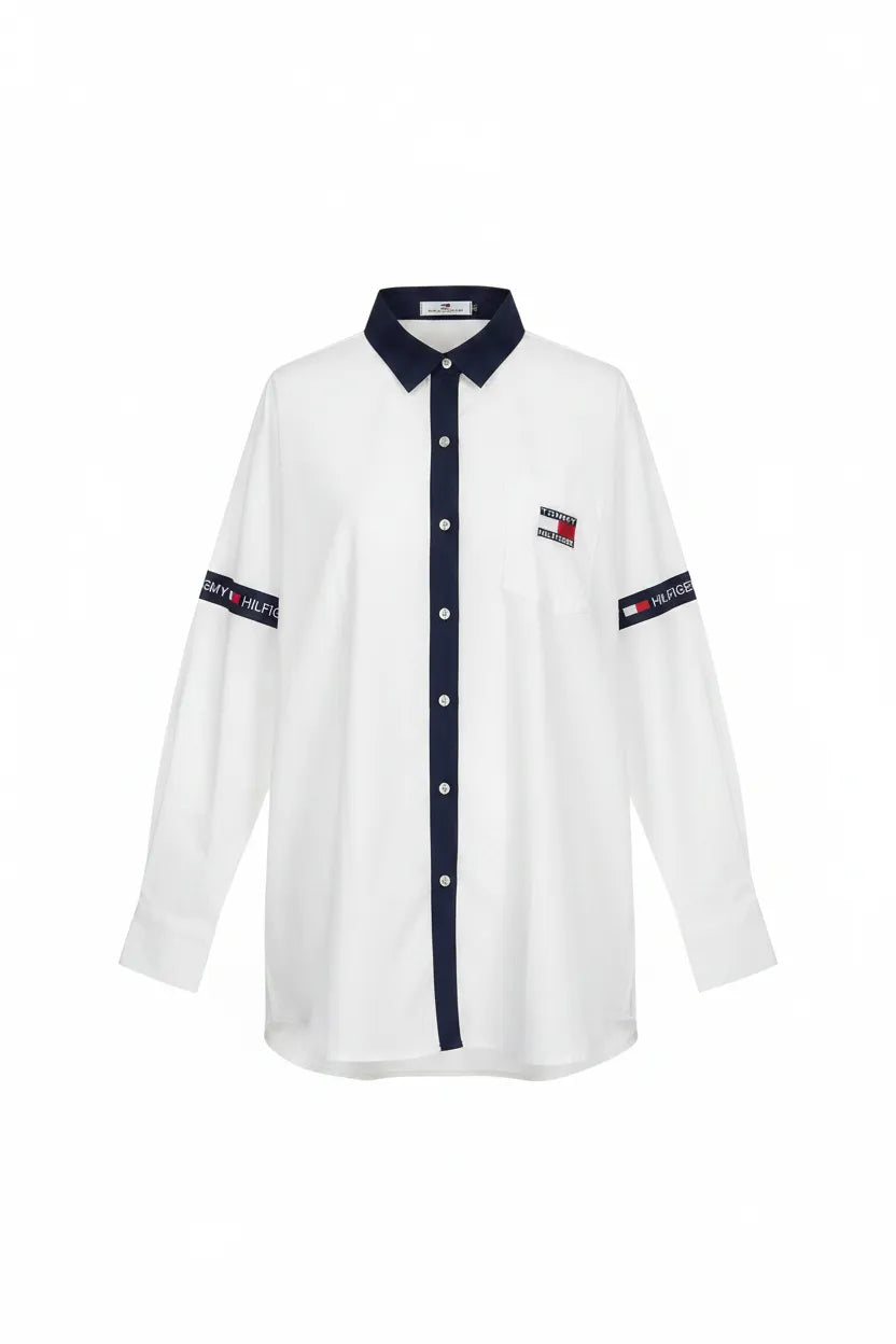 Tommy Hilfiger Women's Relaxed Fit Shirt - Ghost Mannequin