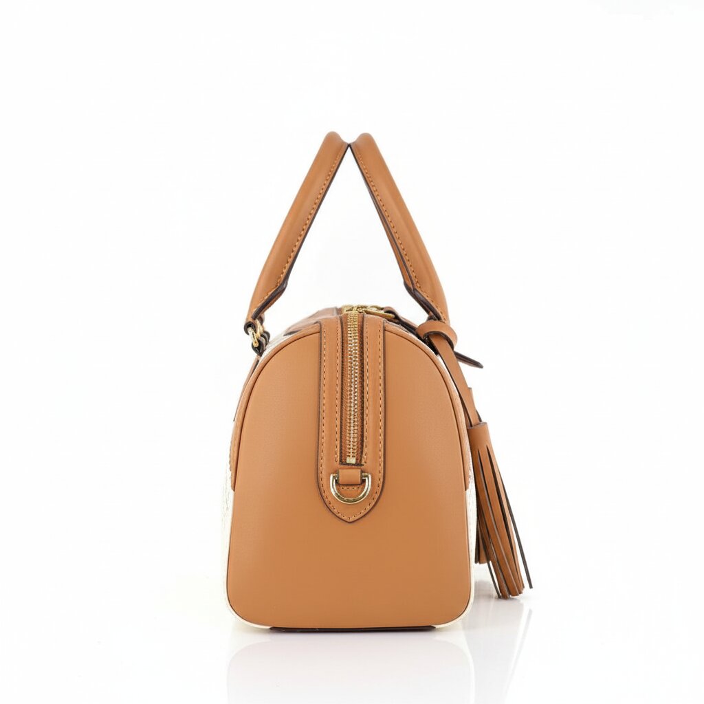 Tory Burch Two-Tone Leather Bowling Bag Set